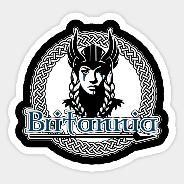 Britannia Warrior Woman Sticker by Vault Emporium